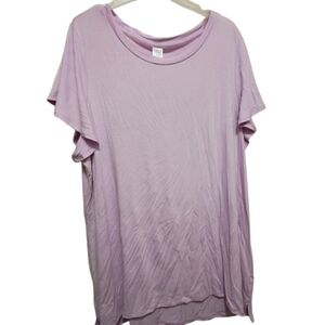 NWT Women's XL West Loop Light Purple Oversized Short Sleeve Blouse